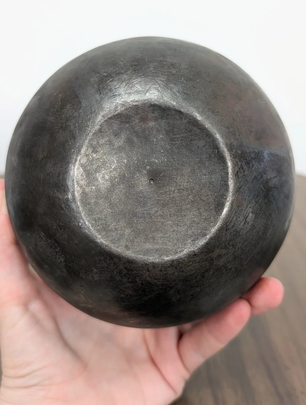 Antique Islamic Indo-Persian Bidriware Gray With Silver Koftgari Florals Vase
